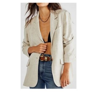 Vintage Ann Taylor LOFT Tan Wool Single Breasted Jacket Blazer